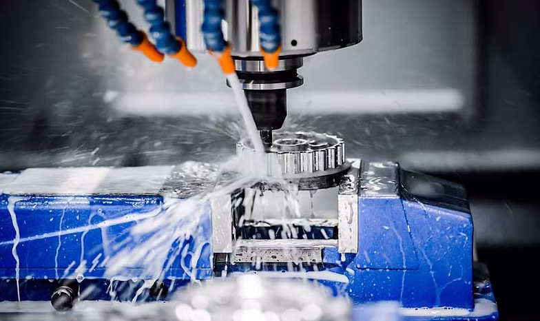 Präzisionsbearbeitung an einer CNC-Maschine